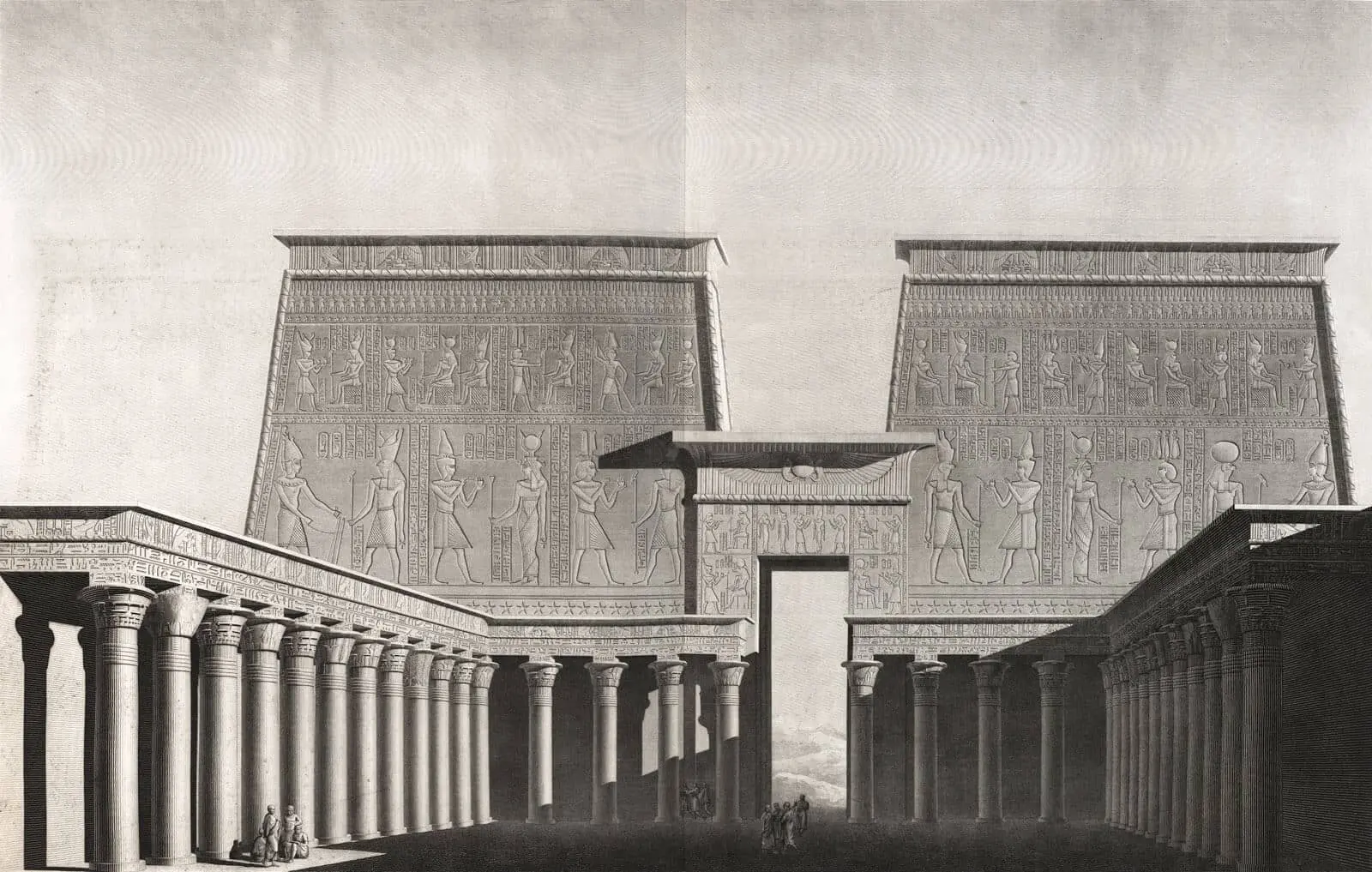 Edfu temple from La Description de l'Egypte Joseph Fourier Grenoble