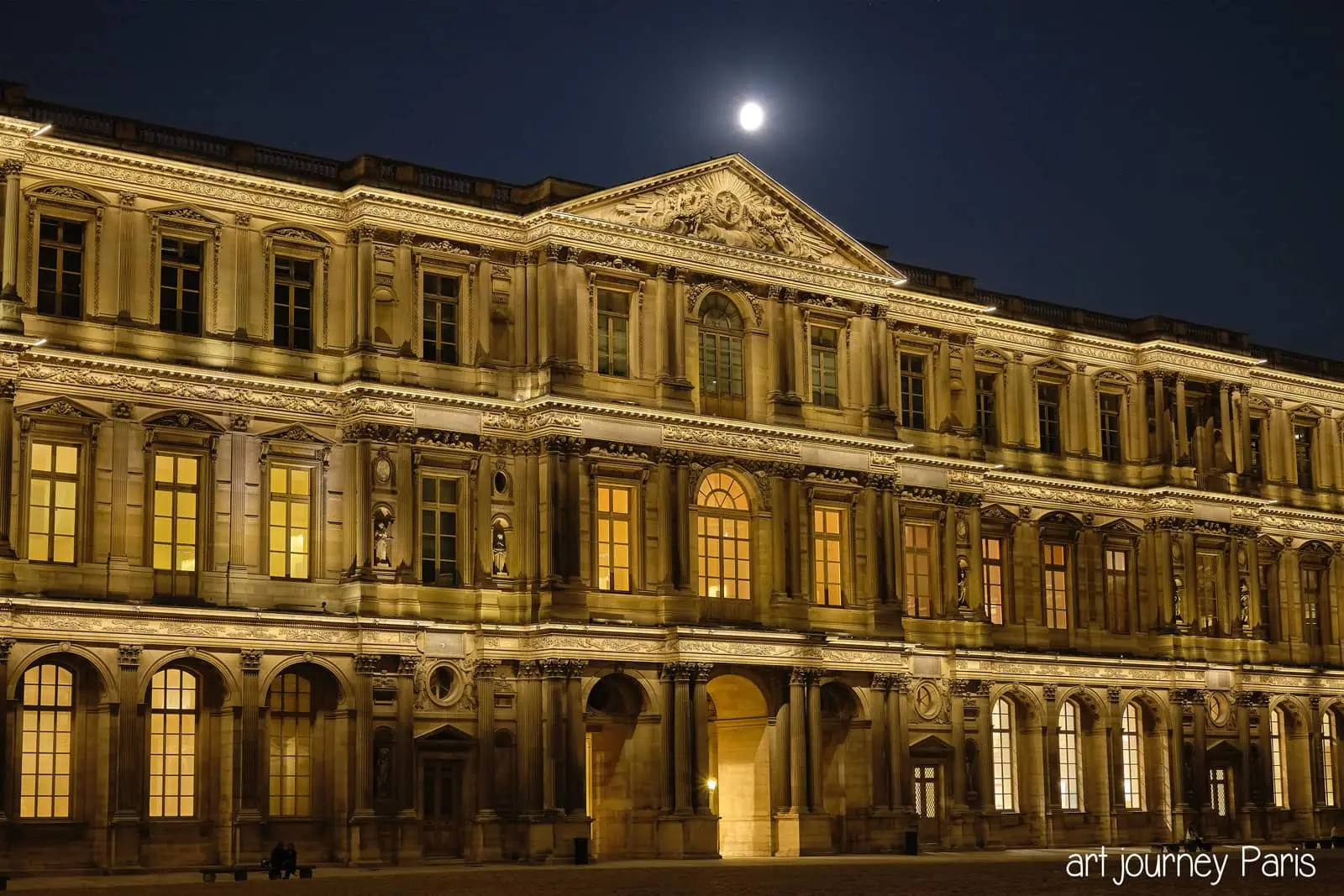 Quiet and intimate Louvre at night during a private evening visit