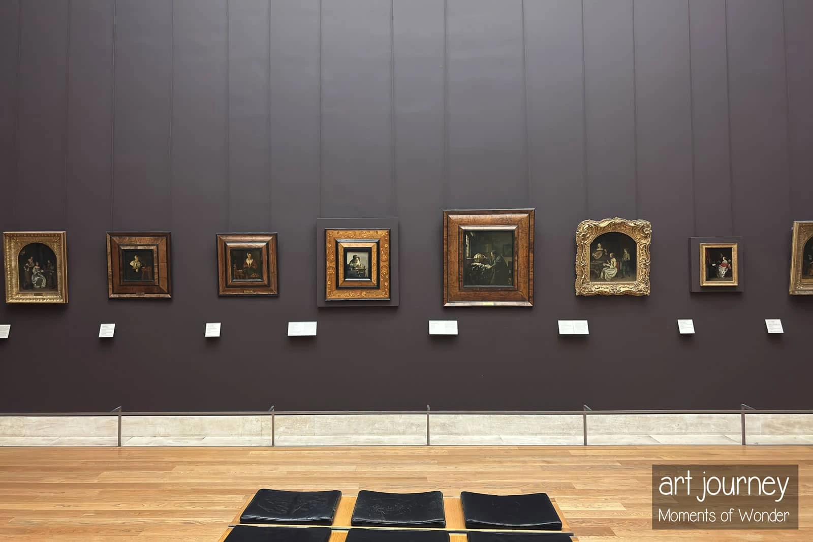 A private tour of empty room of the Louvre, with two Vermeers, the Lacemaker and the Astronomer.